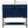 Sloane 36 Inch Single Bathroom Vanity In Blue With Backsplash