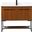 Sloane 40 Inch Single Bathroom Vanity In Teak With Backsplash