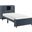 Sloane Twin Bookcase Platform Bed with Hidden Desk, Stool and Storage Bench In Blue