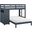 Sloane Twin over Full Loft Bunk Bed with Chest and Hidden Desk In Blue