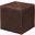 Small Tobacco Leather Ottoman In Brown