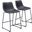 Smart Counter Stool Set of 2 In Black