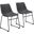 Smart Dining Chair Set of 2 In Charcoal