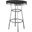 Retro Round Bar Table Black and Chrome