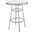 Retro Round Bar Table Chrome and Glossy White