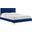 Sofia Channel Tufted Performance Velvet Full Platform Bed In Navy MOD-6995-NAV