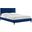 Sofia Channel Tufted Performance Velvet Full Platform Bed In Navy MOD-6999-NAV