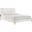 Sofia Channel Tufted Performance Velvet Full Platform Bed In White MOD-6995-WHI