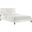 Sofia Channel Tufted Performance Velvet Full Platform Bed In White MOD-6999-WHI