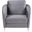Sofia Gray Velvet Modern Chic Accent Armchair