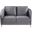 Sofia Gray Velvet Modern Chic Loveseat Couch