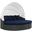 Sojourn Canvas Navy Outdoor Patio Sunbrella Daybed EEI-1986-CHC-NAV-SET