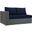 Sojourn Canvas Navy Outdoor Patio Sunbrella Left Arm Loveseat