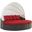 Sojourn Canvas Red Outdoor Patio Sunbrella Daybed EEI-1986-CHC-RED
