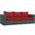 Sojourn Canvas Red Outdoor Patio Sunbrella Sofa