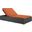 Sojourn Chocolate Tuscan Outdoor Patio Sunbrella Double Chaise