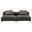 Solace 2-Piece Modular Upholstered Fabric Sofa In Charcoal