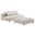 Solace Modular Corduroy Upholstered Armless Loveseat and Ottoman Set In Almond