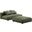 Solace Modular Corduroy Upholstered Armless Loveseat and Ottoman Set In Fern