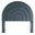 Solana Arched Performance Velvet Twin Headboard In Cadet Blue