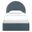 Solana Arched Performance Velvet Twin Platform Bed In Cadet Blue