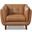 Solana Leather Chair In Cinnamon Brown