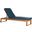 Solano Teak Brown and Navy Sunlounger