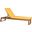 Solano Teak Brown and Yellow Sunlounger