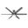 Solaria 60 Inch Energy Star Damp Rated Ceiling Fan with LED Light Kit and Wall Control In Matte Silver