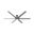 Solaria 72 Inch Energy Star Damp Rated Ceiling Fan with LED Light Kit and Wall Control In Matte Silver