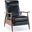 Solaris Wood Arm Push Back Recliner In Black