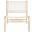 Soleil Leather Woven Accent Chair In White