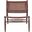 Soleil Leather Woven Accent Chair In Cognac