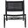 Soleil Leather Woven Accent Chair In Black
