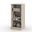 Solid Wood 16.5" Bathroom Storage Cabinet With Adjustable Shelves In Beige