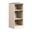 Solid Wood 16.5" Modular Cabinet With Adjustable Shelves In Beige