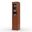 Solid Wood 16.5" Pantry Cabinet With Clear Glass And Shaker Doors In Mocha