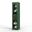Solid Wood 16.5" Pantry Cabinet With Clear Glass Doors And Adjustable Shelves In Green