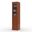 Solid Wood 16.5" Pantry Cabinet With Frosted Glass And Shaker Doors In Mocha