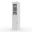 Solid Wood 16.5" Pantry Cabinet With Frosted Glass And Shaker Doors In White
