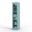 Solid Wood 16.5" Pantry Cabinet With Frosted Glass Doors And Adjustable Shelves In Aqua