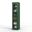 Solid Wood 16.5" Pantry Cabinet With Frosted Glass Doors And Adjustable Shelves In Green