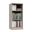 Solid Wood 3-Shelf Bookcase With Adjustable Shelves In Beige