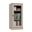 Solid Wood 3-Shelf Bookcase With Clear Glass Door And Adjustable Shelves In Beige