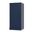 Solid Wood 3-Shelf Bookcase With Raised Panel Door And Adjustable Shelves In Navy Blue