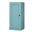 Solid Wood 3-Shelf Bookcase With Shaker Door And Adjustable Shelves In Aqua