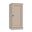 Solid Wood 3-Shelf Bookcase With Shaker Door And Adjustable Shelves In Beige