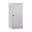 Solid Wood 3-Shelf Bookcase With Shaker Door And Adjustable Shelves In White