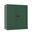 Solid Wood 3-Shelf Bookcase With Shaker Doors And Adjustable Shelves In Green