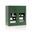 Solid Wood 32" Bathroom Storage Cabinet With Clear Glass Doors And 2-Drawers In Green
